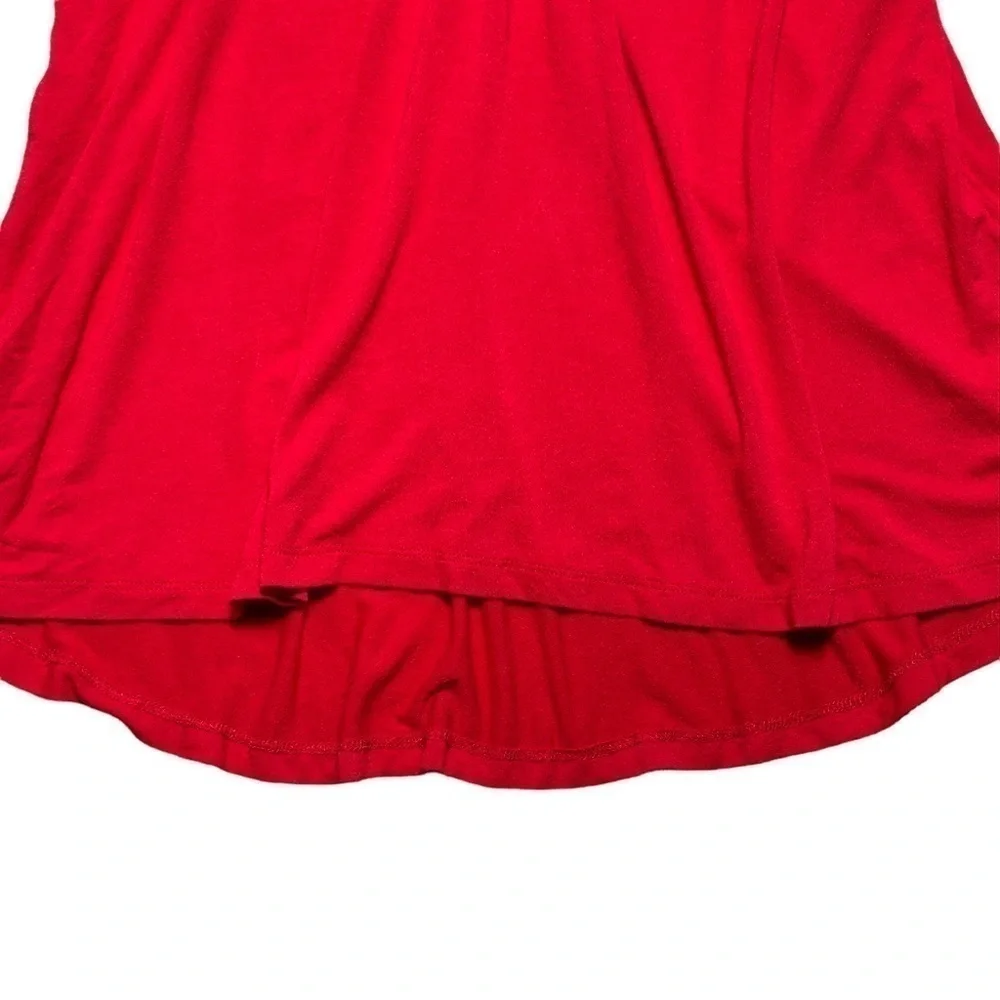 Free People We the Free Red Believe Me Cold Shoulder Blouse US XS